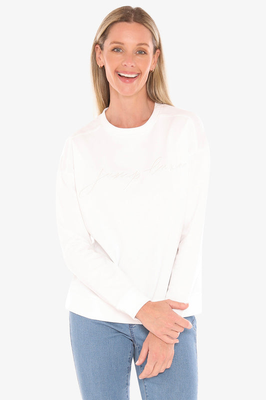 Womens Jump Luxe Sweat Top White 59612021a