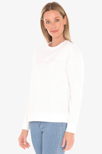 Womens Jump Luxe Sweat Top White 59612021a
