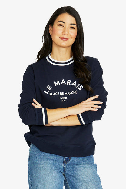 Womens Le Marais Sweat Top Navy 60612015a