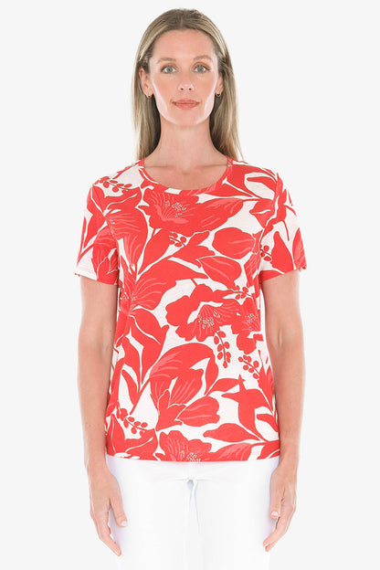 Womens Lily Mono Tee Red 59612007a