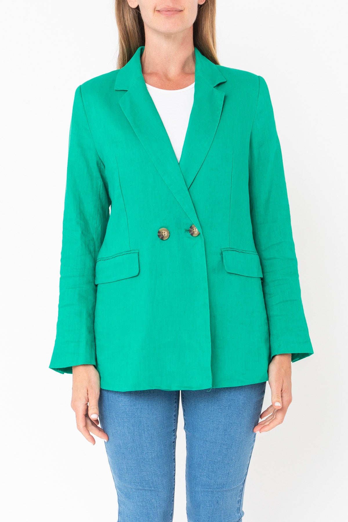 Linen Blazer Emerald