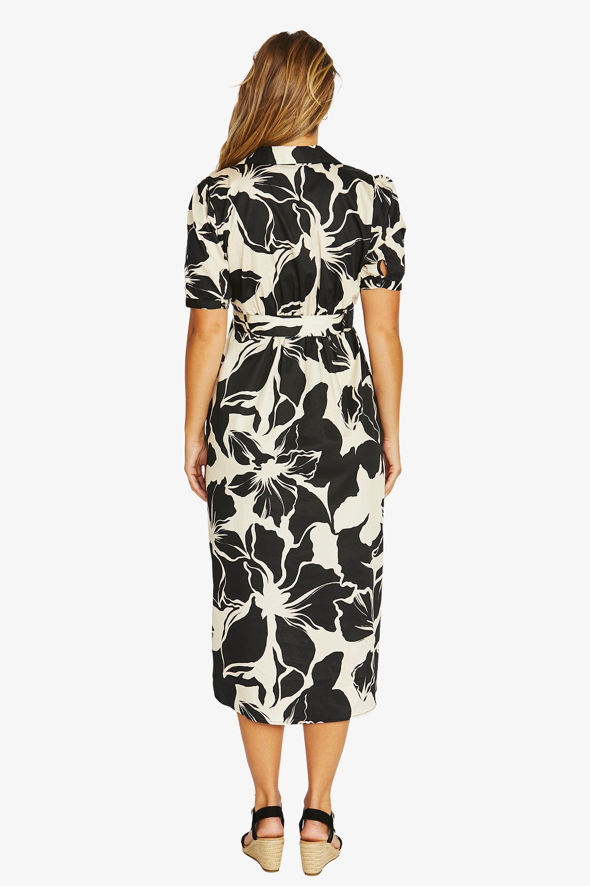 Womens Lush Mono Belted Dress Multicolor 616j5056a