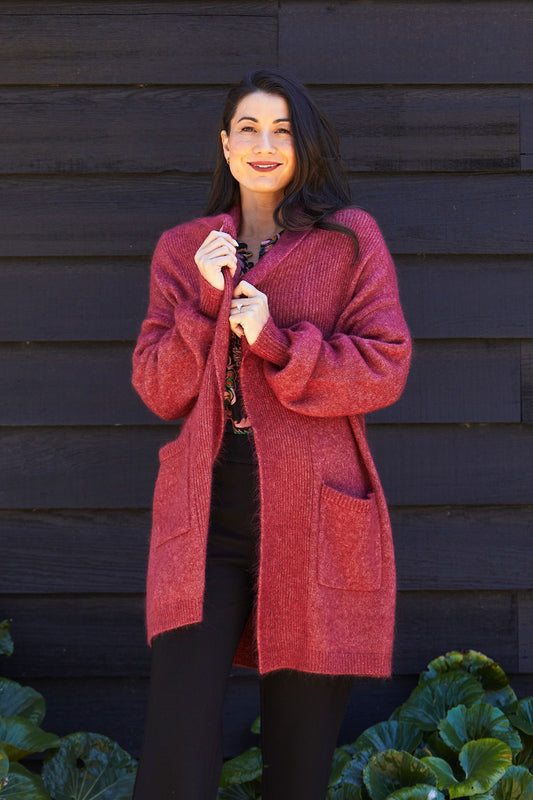 Luxe Long Cardigan in Raisin $149.95 ($249.95) + more up to 40% off Jump Clothing sale