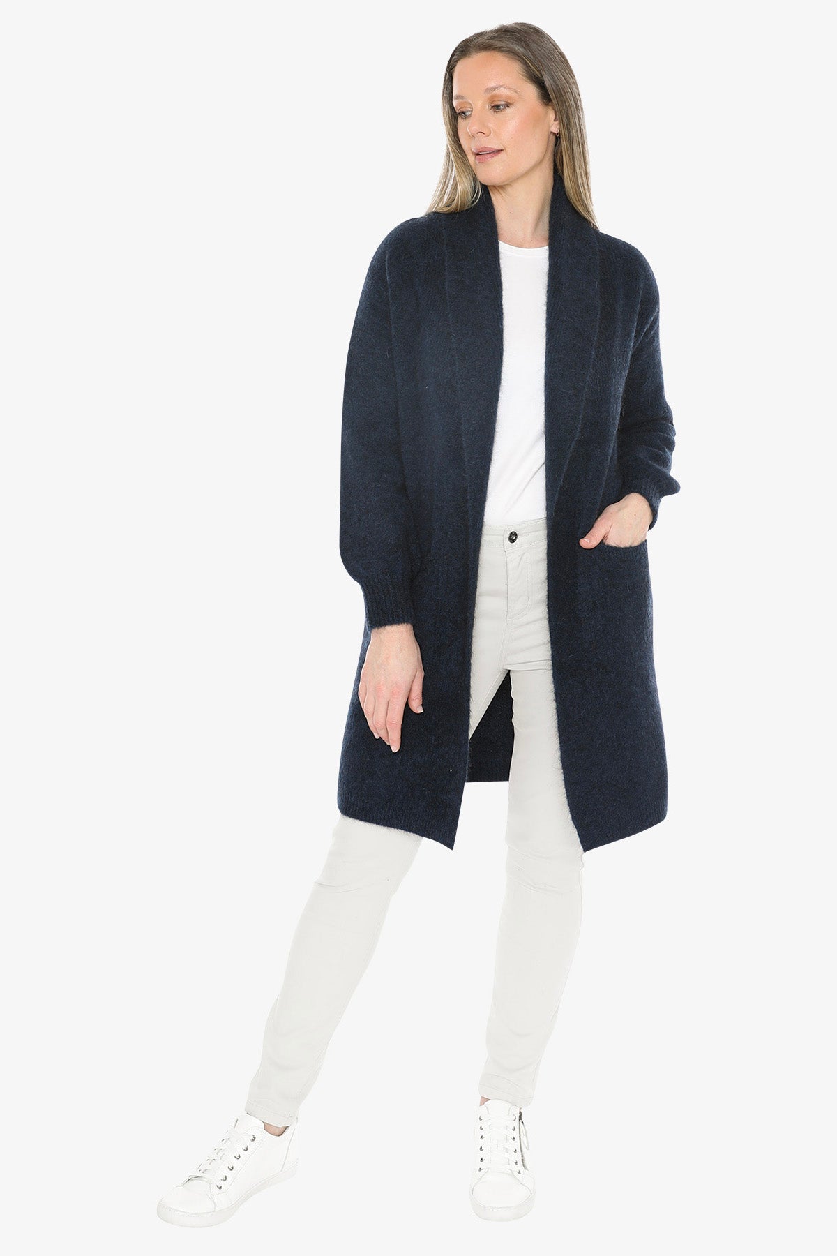 Luxe Long Cardigan in Midnight