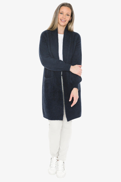 Luxe Long Cardigan in Midnight
