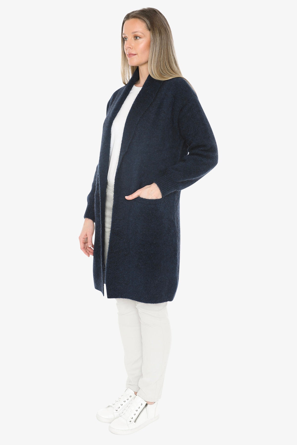 Luxe Long Cardigan in Midnight