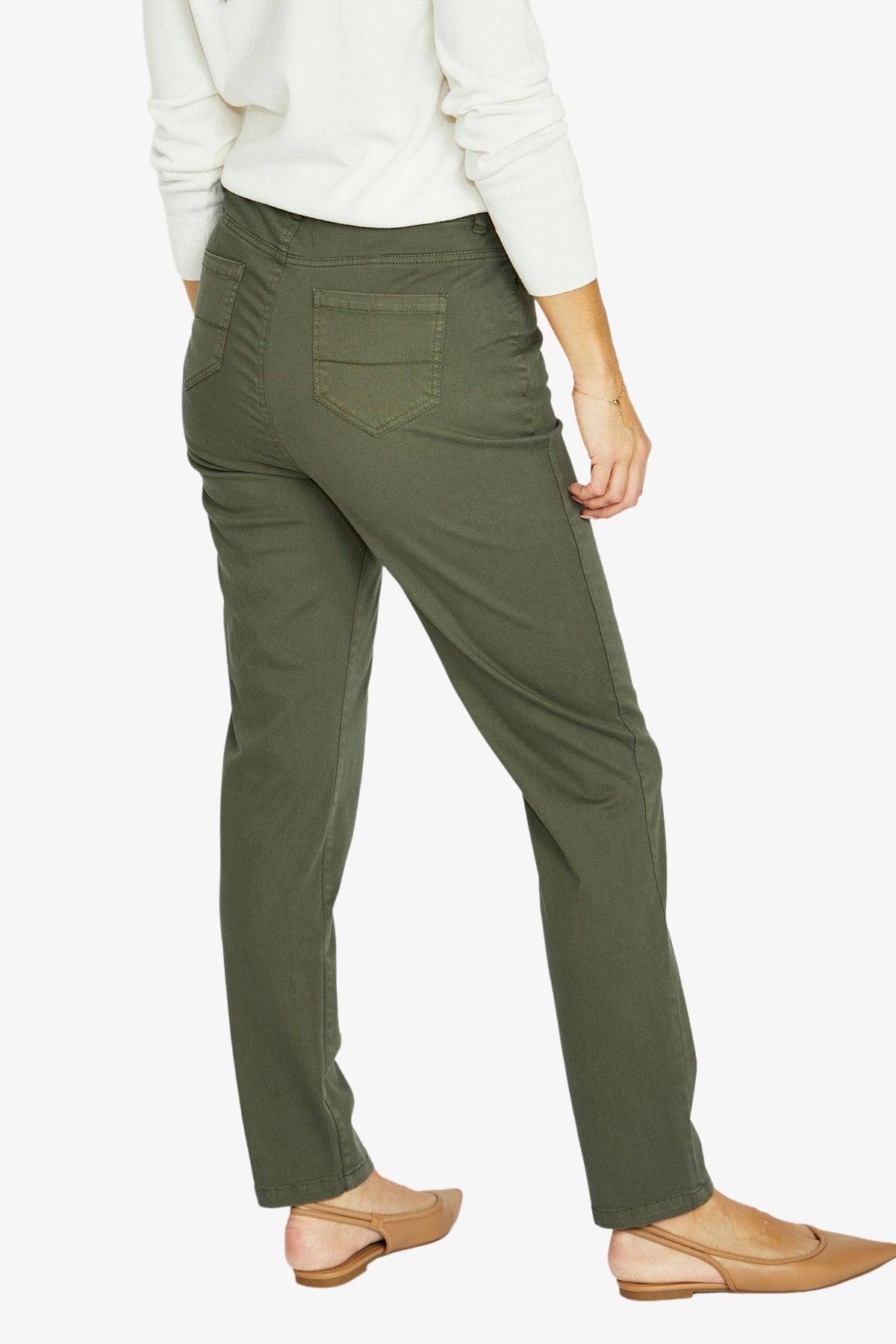 Womens Luxury Pkt Trim Jean Green 606j7025a