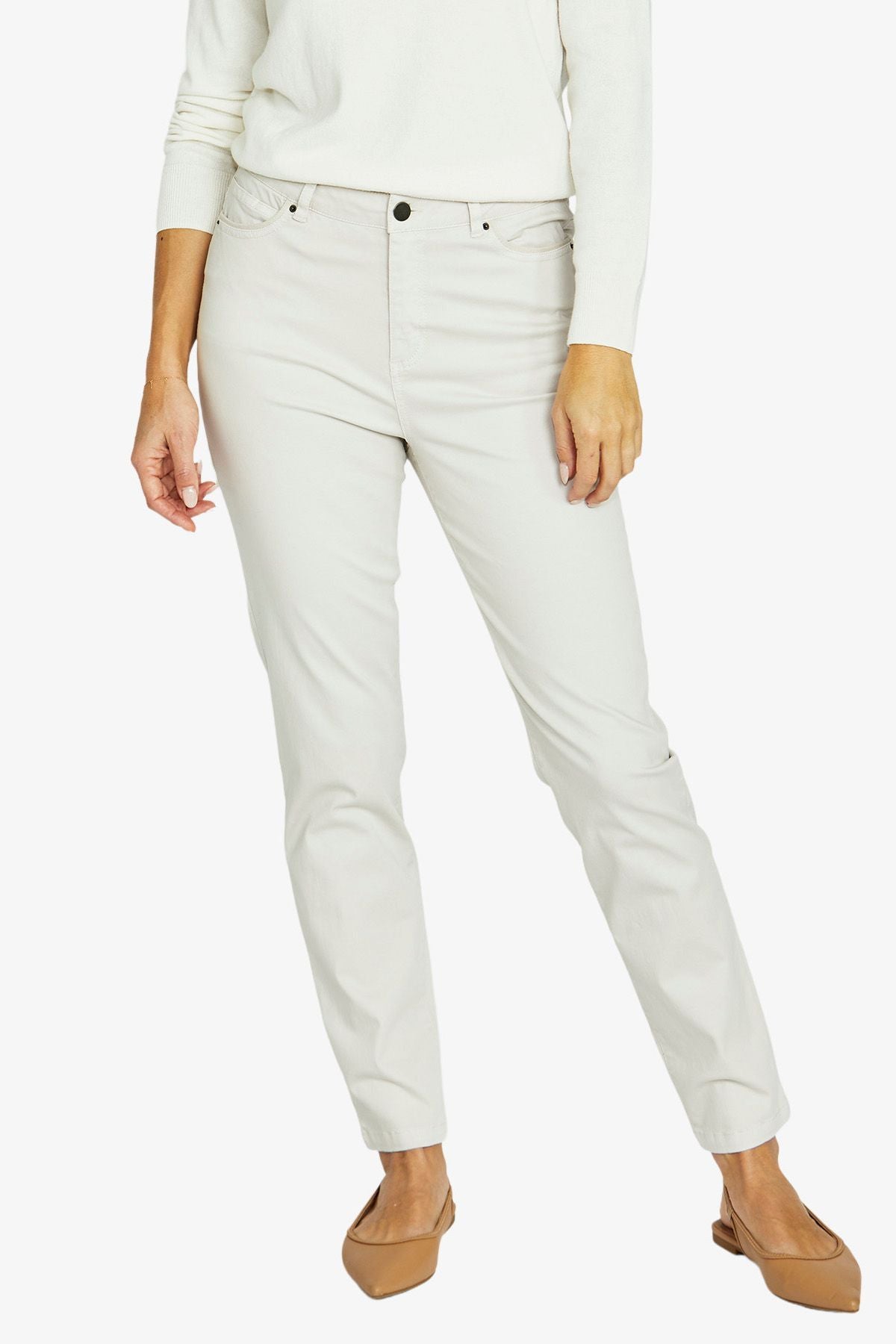 Womens Luxury Pkt Trim Jean Grey 606j7025a