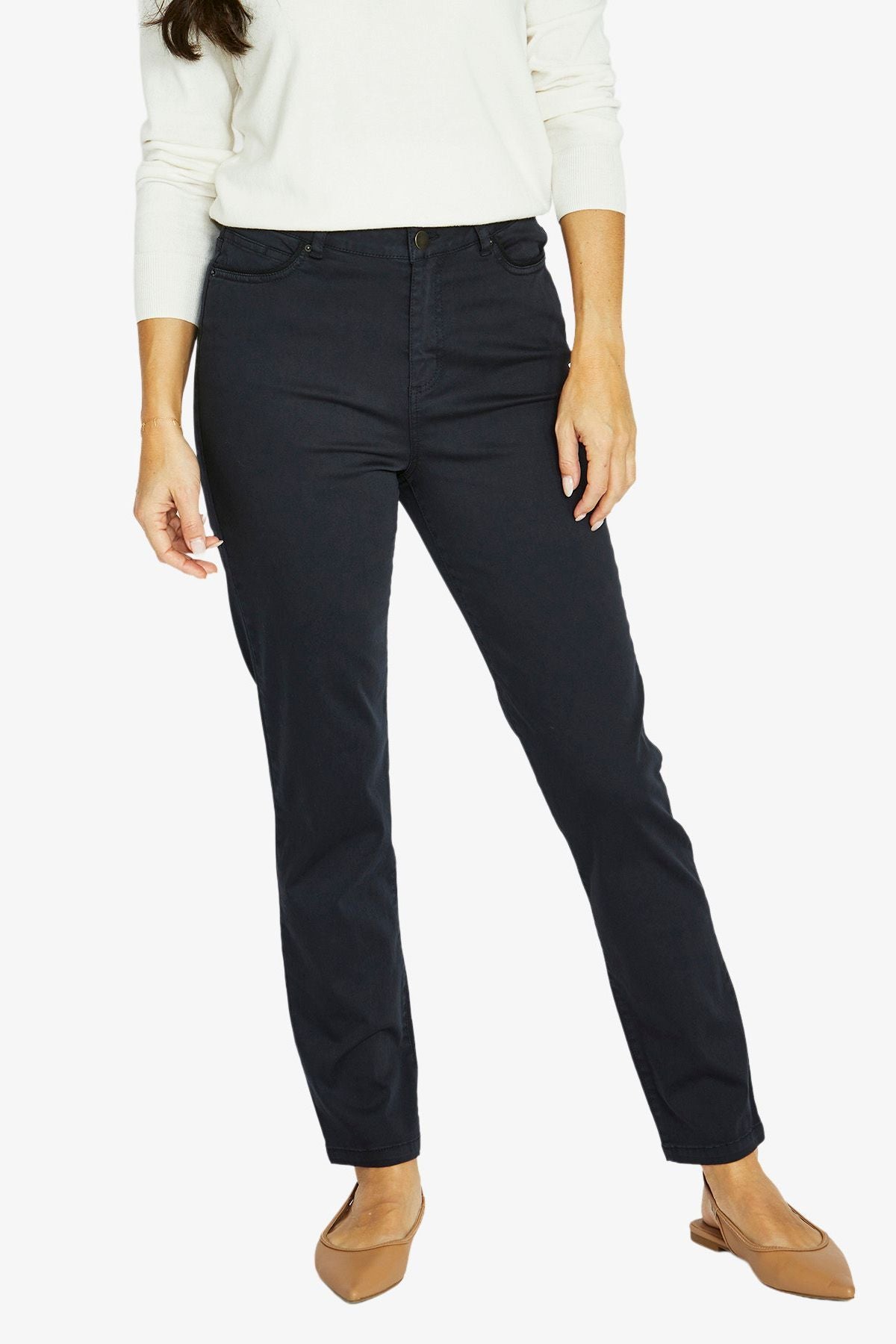 Womens Luxury Pkt Trim Jean Navy 606j7025a