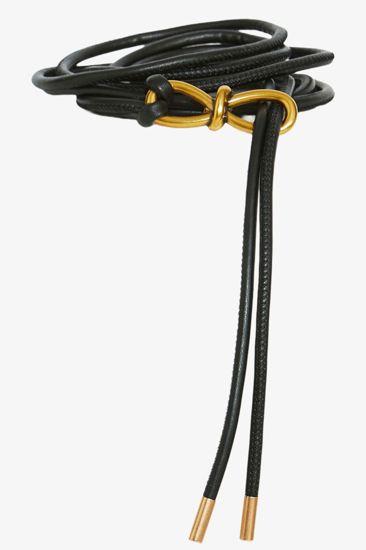 Womens Metal Bow Belt Black 606j9094a