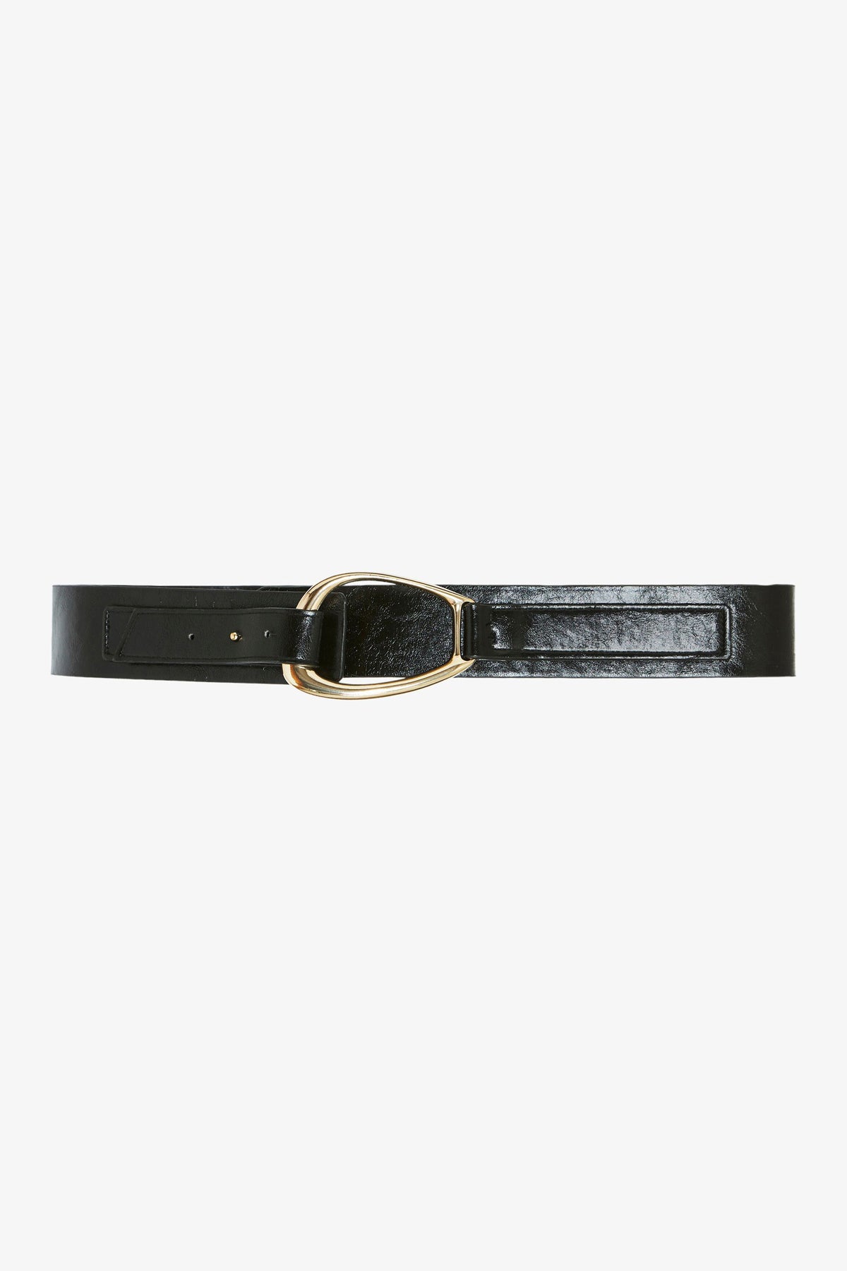 Womens Metal Loop Belt Black 606j9093a