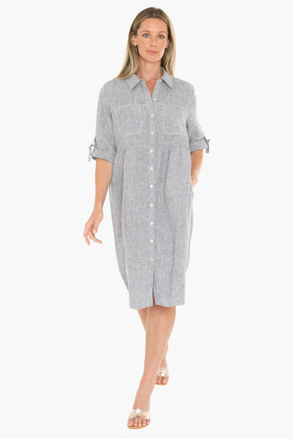 Womens Mini Check Dress Blue 596j5114a