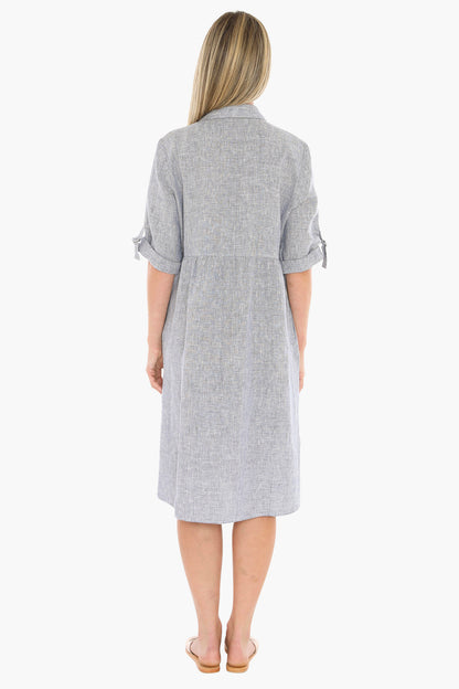 Womens Mini Check Dress Blue 596j5114a