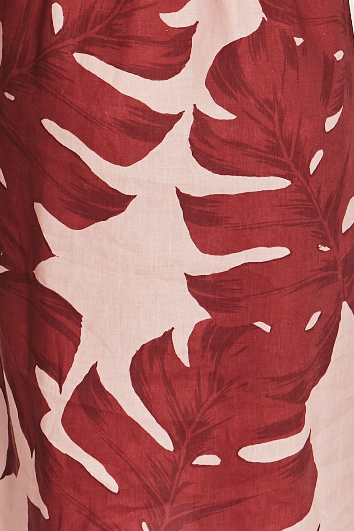 Womens Monstera Dress Red 616j5161a