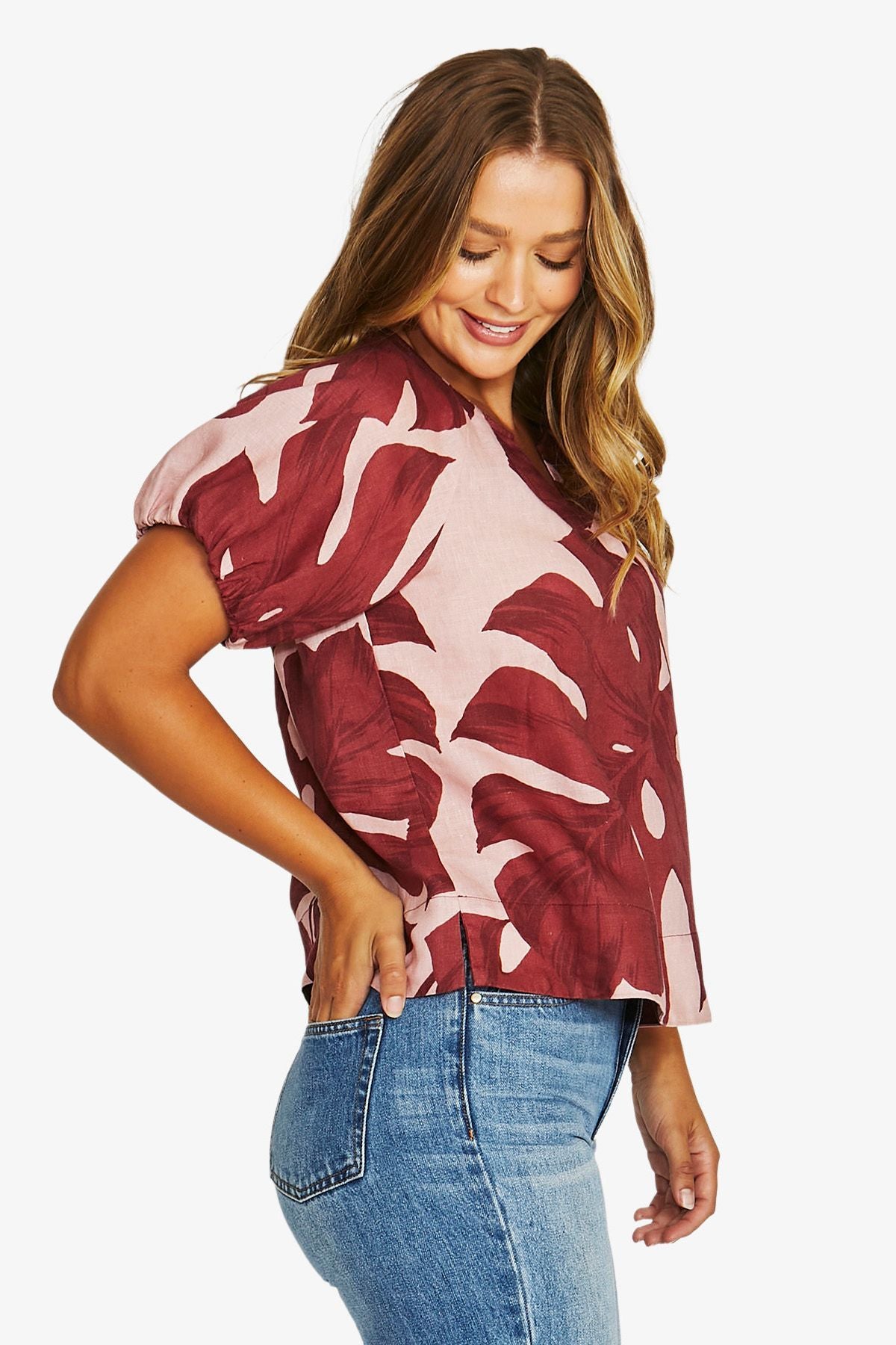 Womens Monstera Top Multicolor 616j3160a