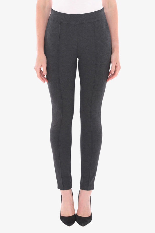 Marle Ponte Slim Pant in Charcoal Marle