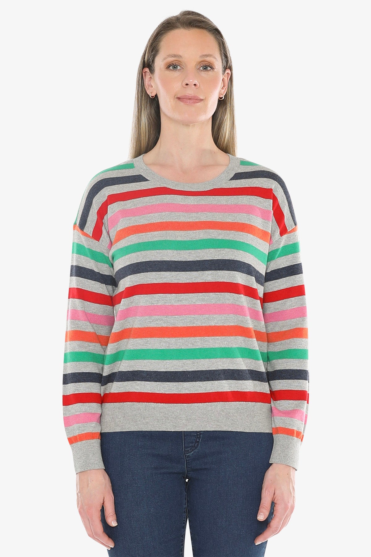Multi Stripe Pullover in Multi
