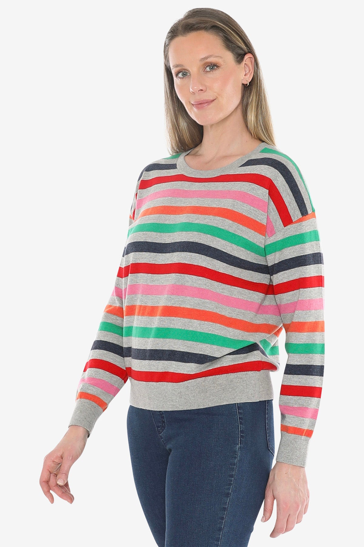 Multi Stripe Pullover in Multi