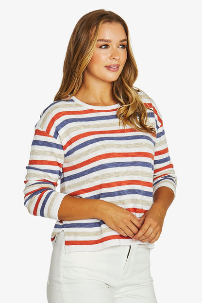 Womens Multi Stripe Pullover Multicolor 61611007a