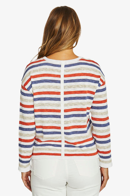 Womens Multi Stripe Pullover Multicolor 61611007a