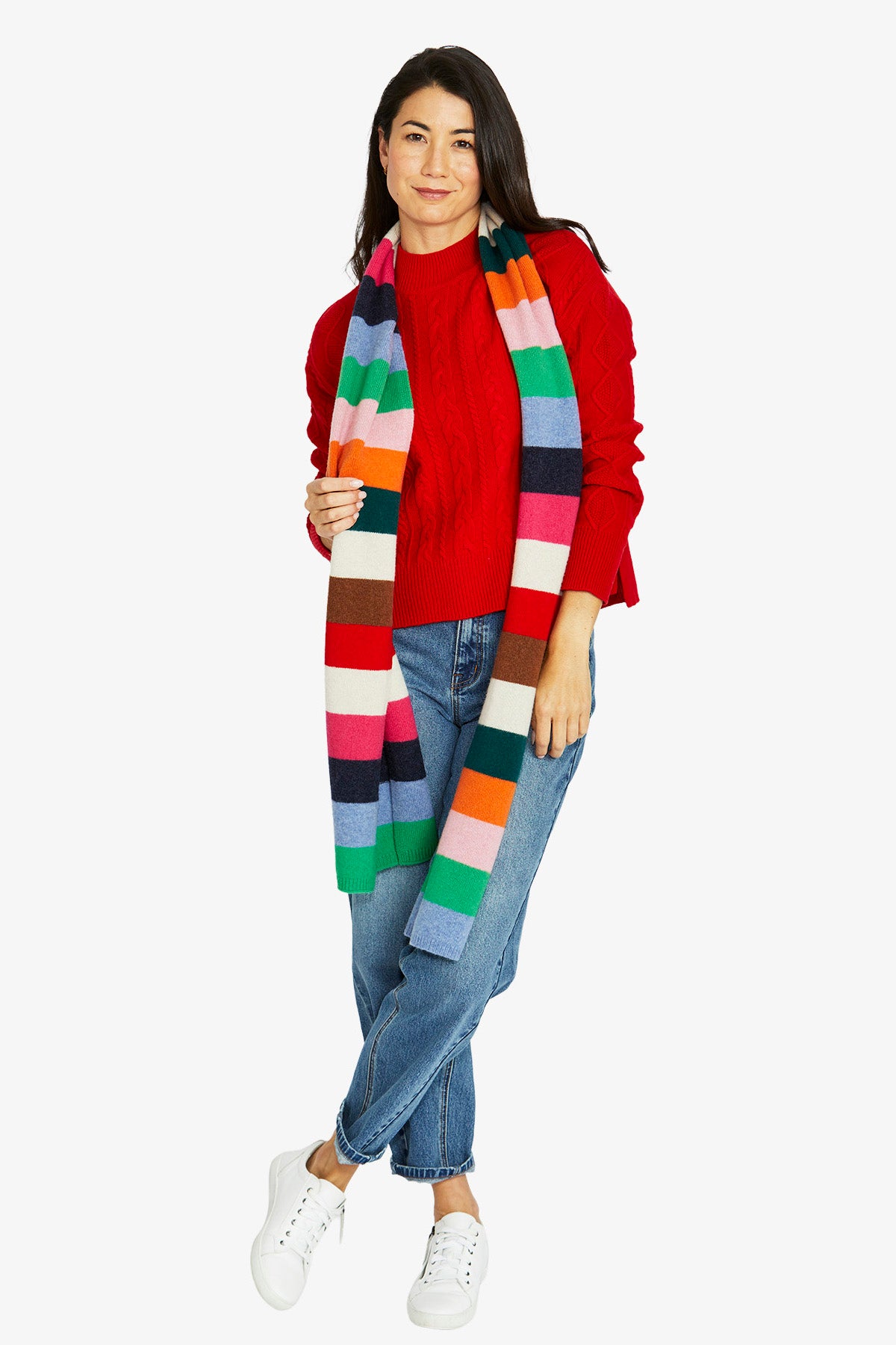 Womens Multi Stripe Scarf Multicolor 60619088a