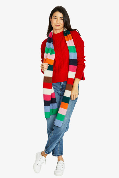Womens Multi Stripe Scarf Multicolor 60619088a