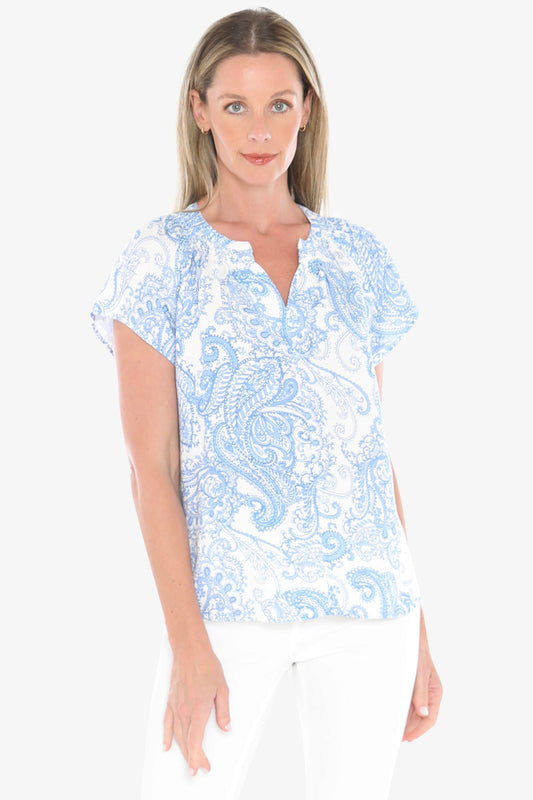 Womens Mykonos Top Blue 596j3082a