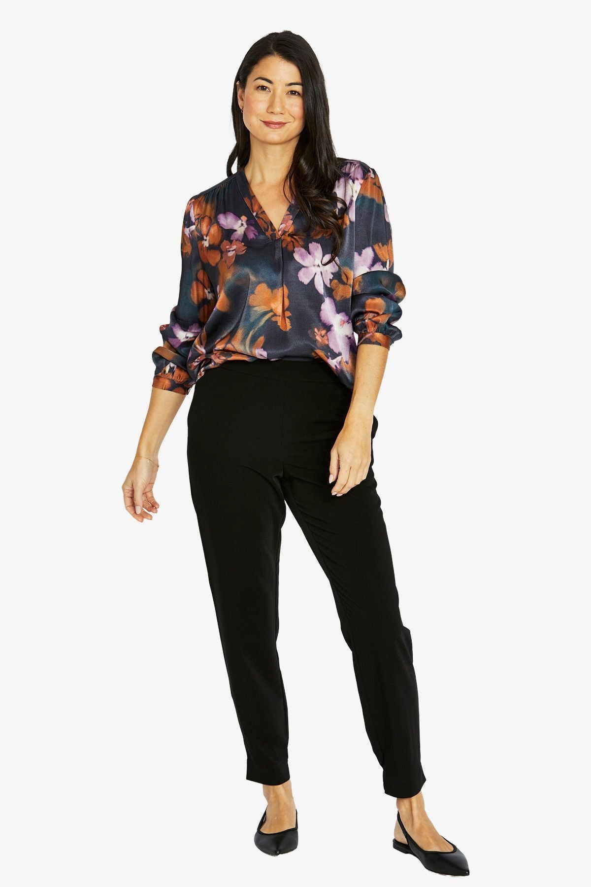 Womens Night Garden Top Multicolor 606j3088a