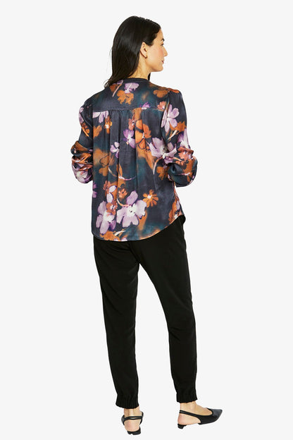 Womens Night Garden Top Multicolor 606j3088a