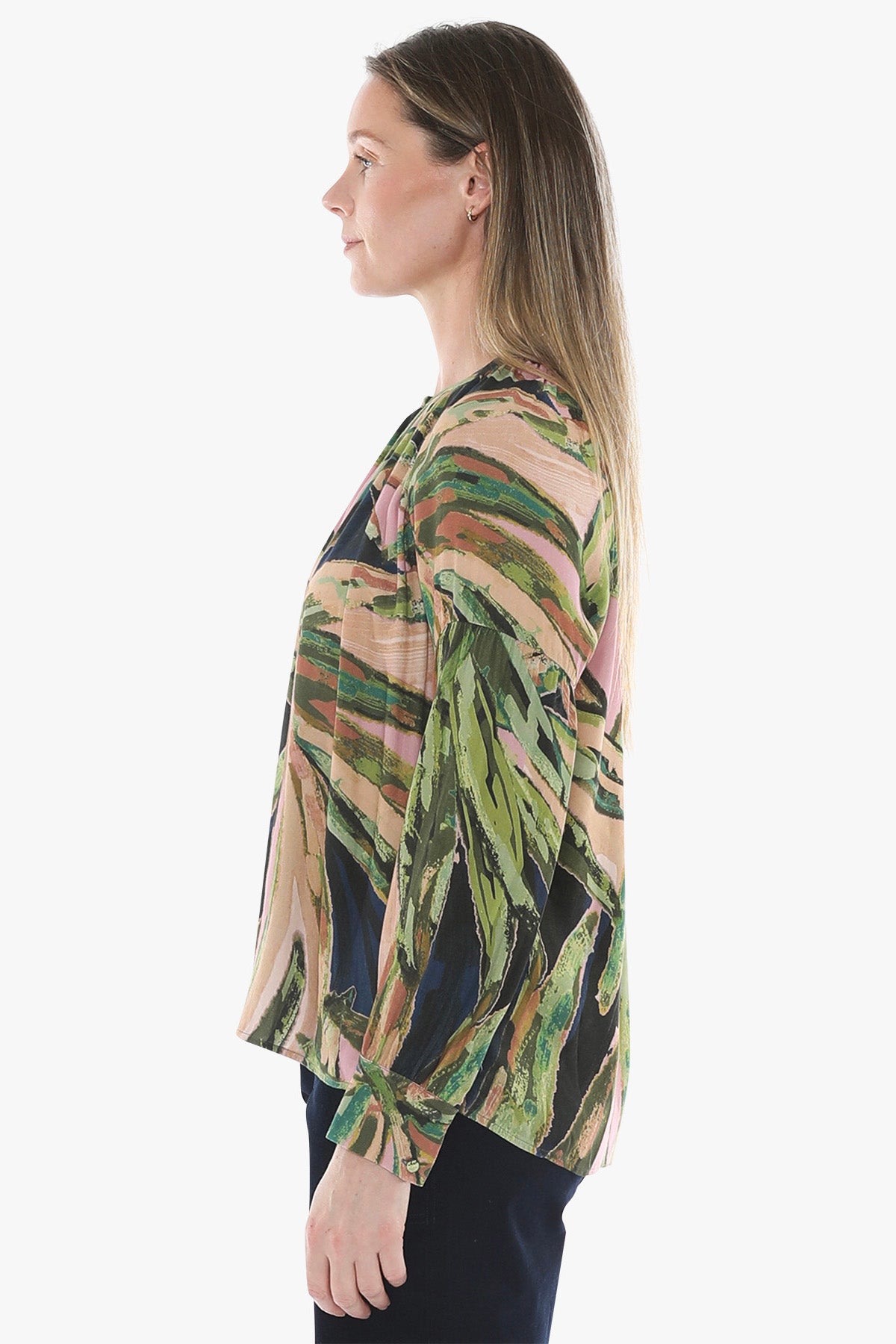 Painted Leaves Top in Multi