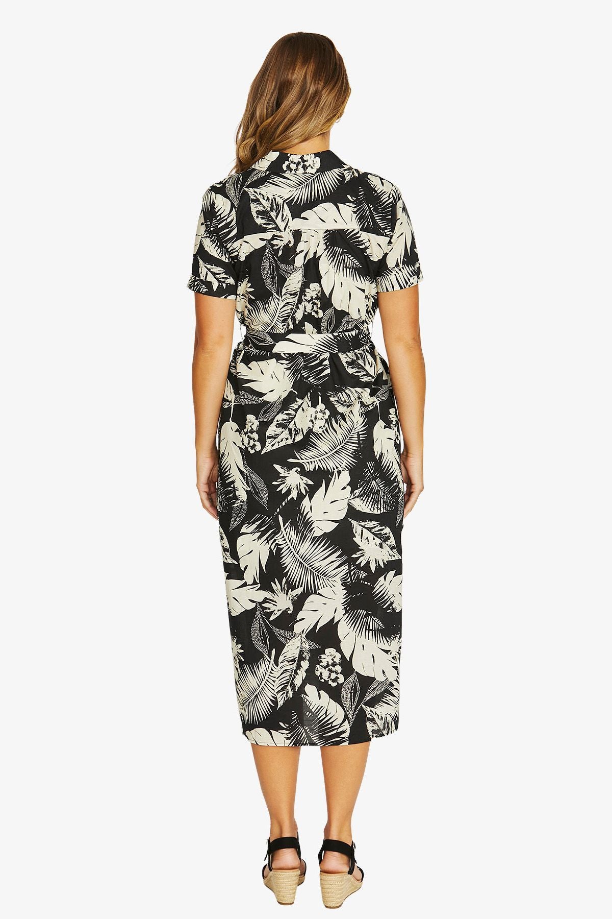 Womens Palm Island Shirt Dress Black 616j5021a