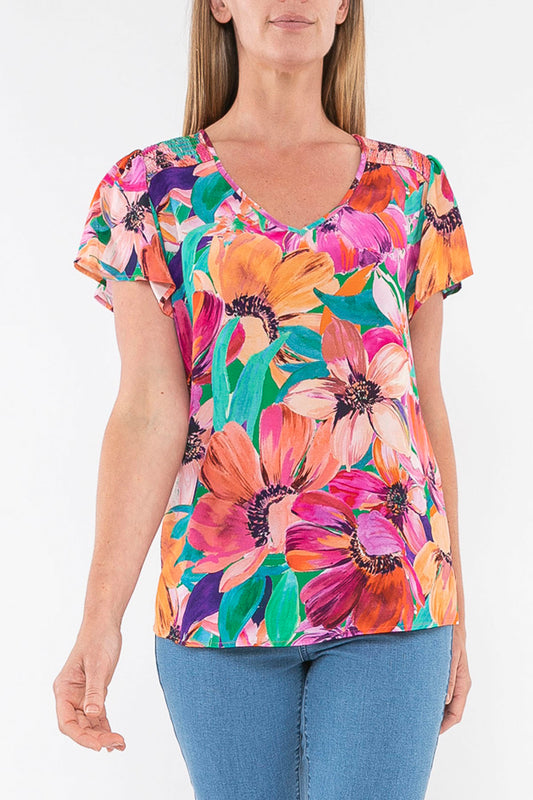 Paradise Floral V-Neck Top