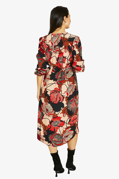 Womens Parisian Floral Dress Multicolor 606j5065a