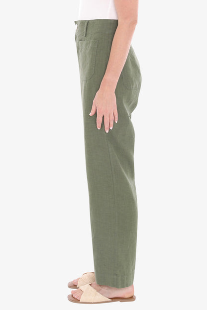 Womens Patch Pocket Pant Green 596j7070a