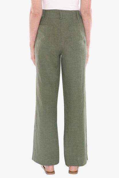 Womens Patch Pocket Pant Green 596j7070a
