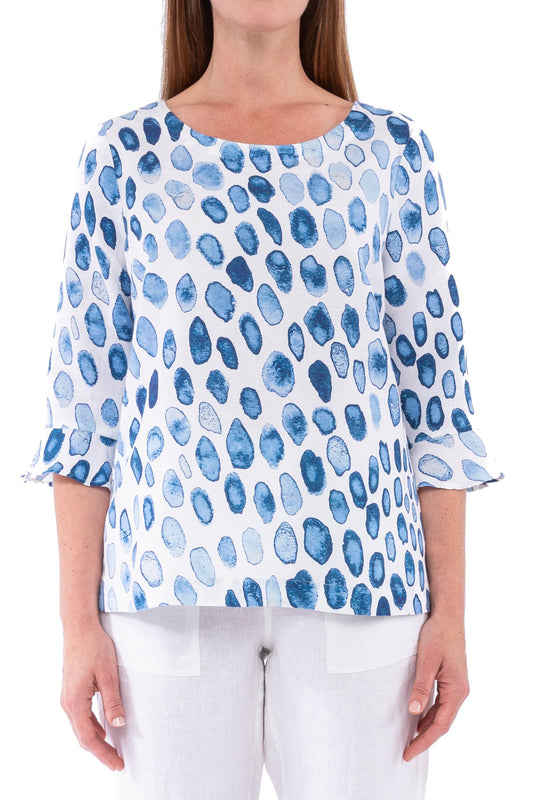 Pebble Flounce Sleeve Top