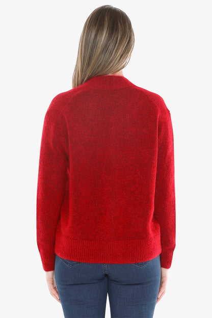 Pin Detail Cardigan in Scarlet