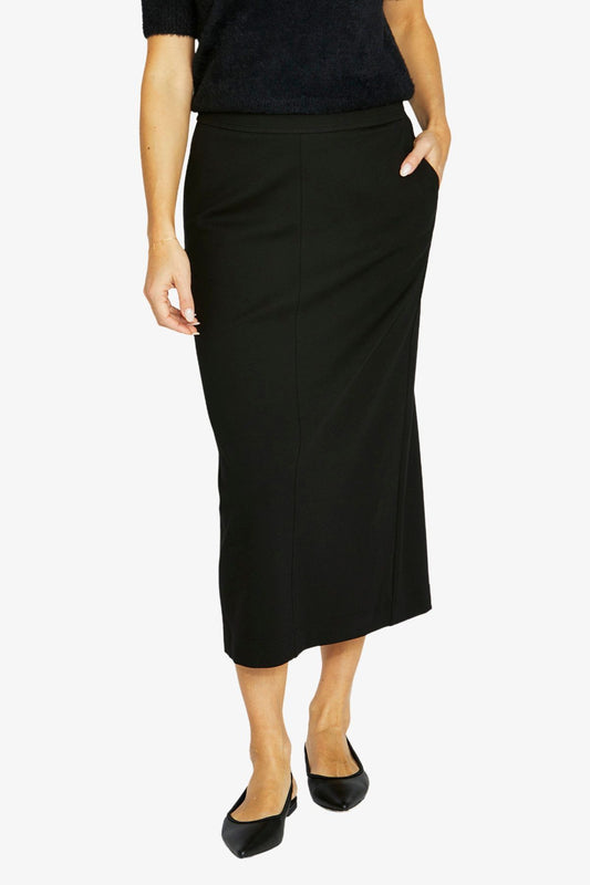 Womens Ponte Midi Skirt Black 60616002a