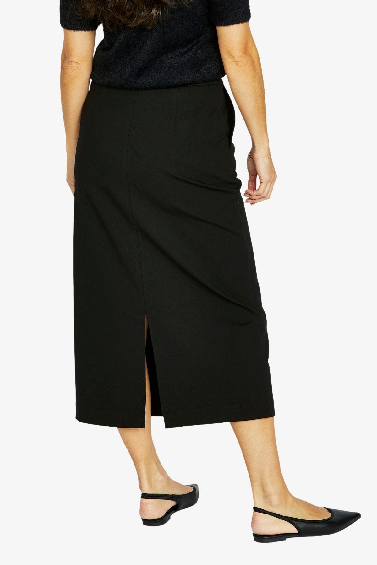 Womens Ponte Midi Skirt Black 60616002a
