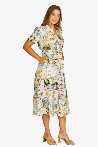 Womens Poolside Glamour Dress Multicolor 616j5085a
