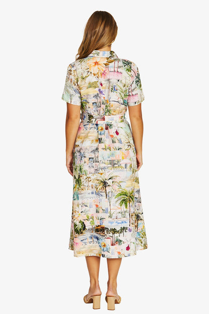 Womens Poolside Glamour Dress Multicolor 616j5085a
