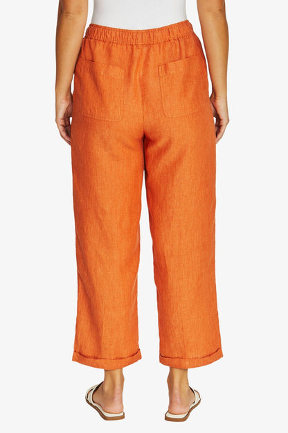 Womens Relaxed Drawstring Pant Orange 616j7024a