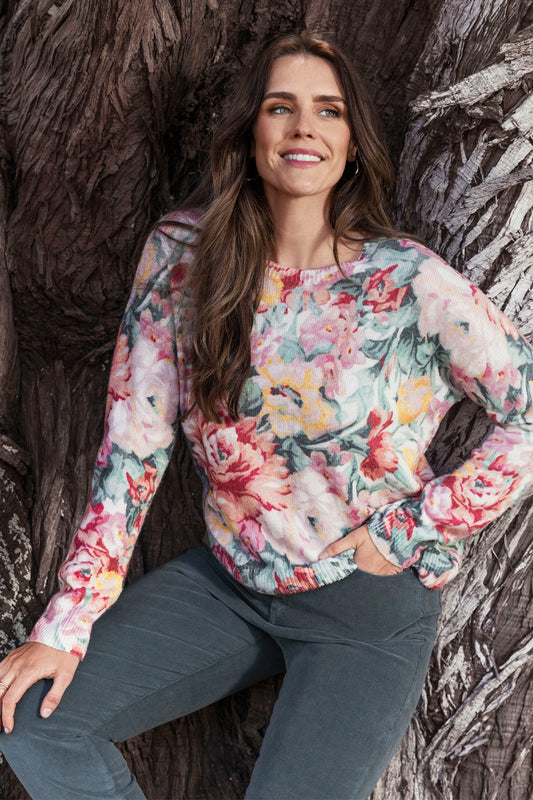Rose Tapestry Pullover in Multi