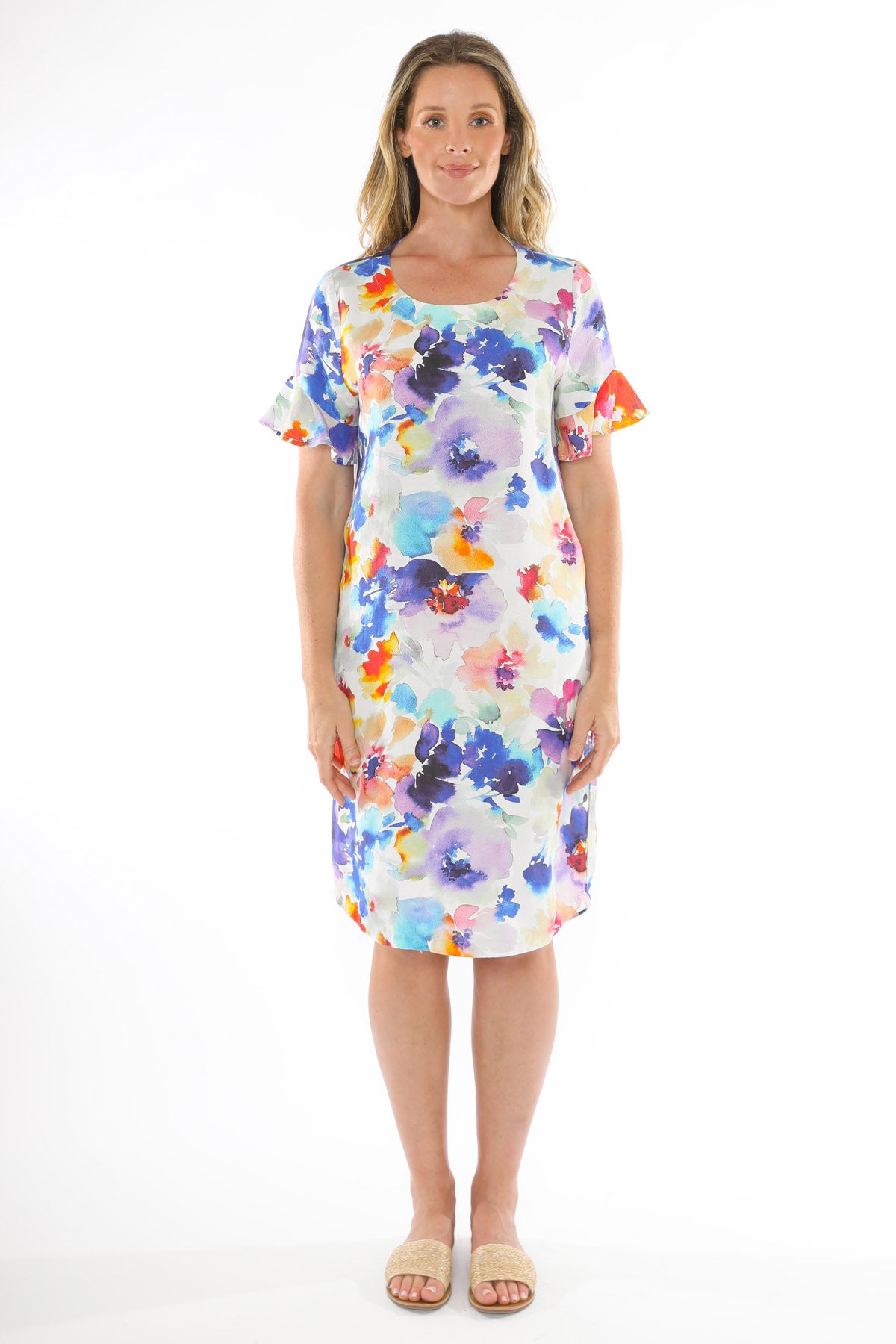 Women's Santorini Bloom Dress in Multicolour