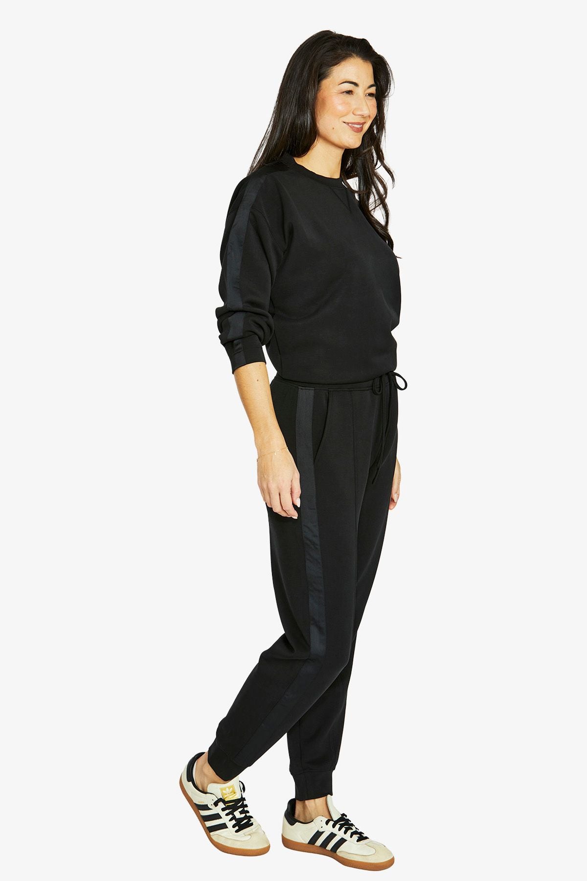 Womens Satin Trim Lounge Pant Black 60617019a