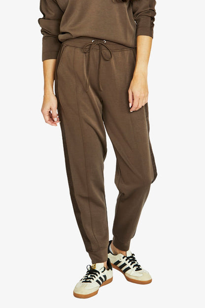 Womens Satin Trim Lounge Pant Brown 60617019a