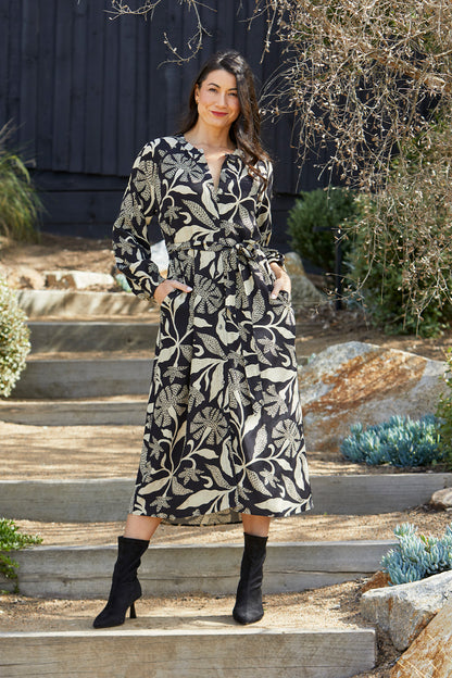 Womens Scandi Mono Dress Multicolor 606j5030a