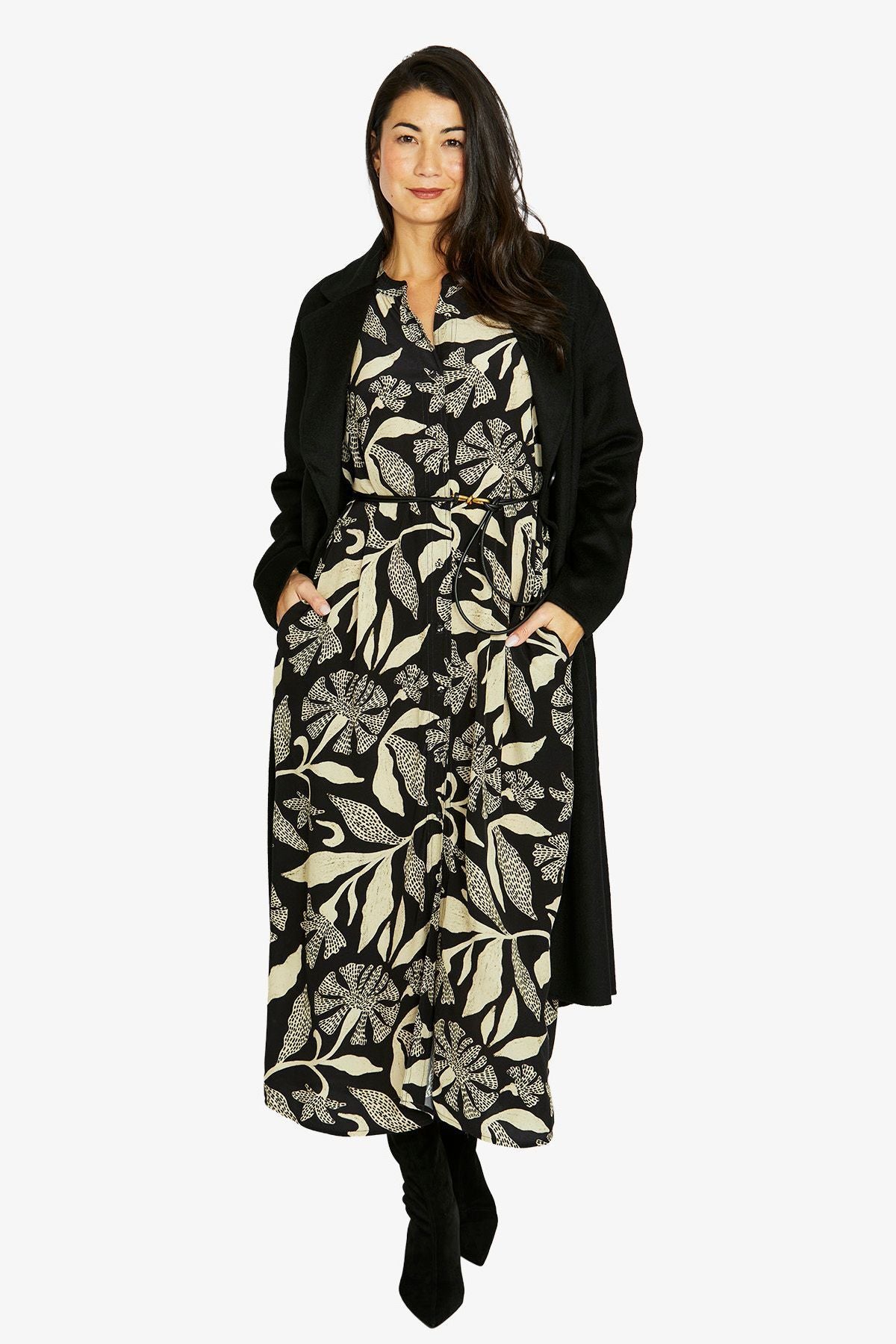 Womens Scandi Mono Dress Multicolor 606j5030a