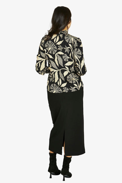 Womens Scandi Mono Mock Top Multicolor 60612026a