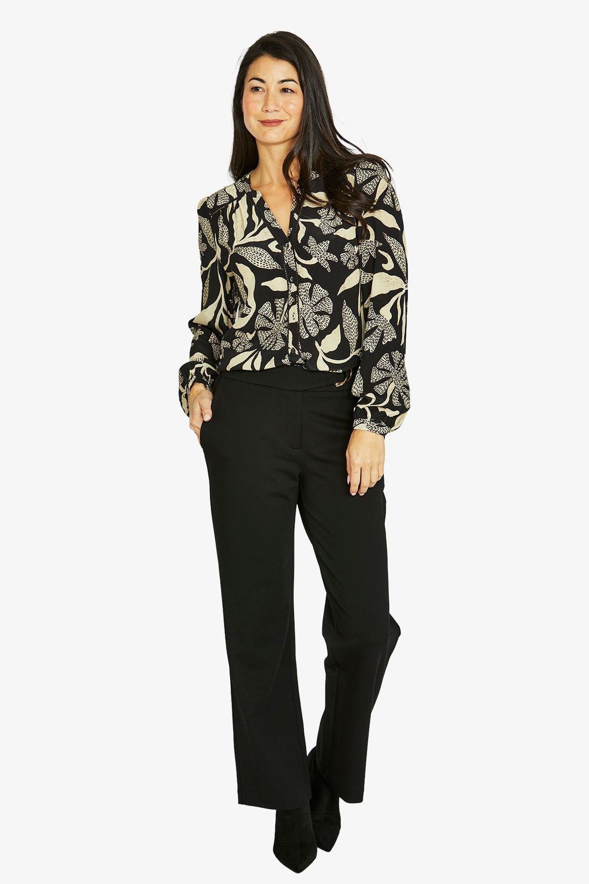 Womens Scandi Mono Top Multicolor 606j3036a